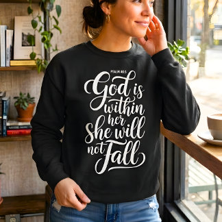 God Is Binnen Haar Psalm 46:5 Christelijk Sweatshi Trui