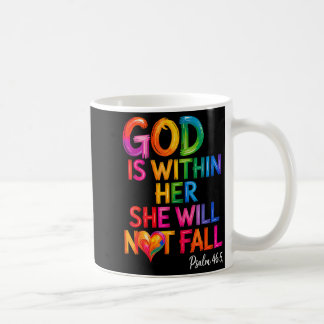God Is Binnen Haar Zij Zal Niet Vallen Psalm 46-5  Koffiemok