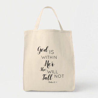 God is binnen haar, zij zal niet vallen tote bag