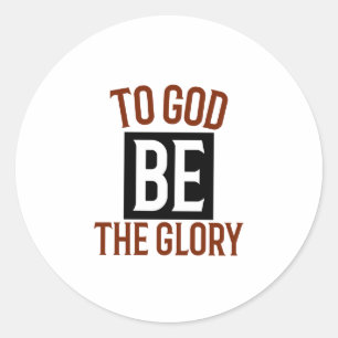 God is de glorie ronde sticker