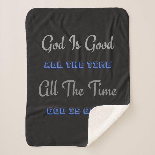 God is de hele tijd goed (design) sherpa deken (Voorkant)