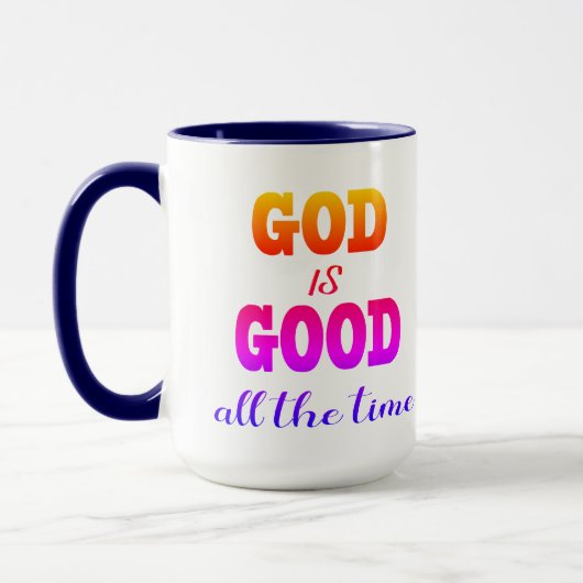God is de hele tijd goed mok (Links)
