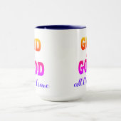 God is de hele tijd goed mok (Midden)