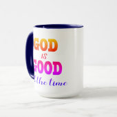 God is de hele tijd goed mok (Voorkant links)