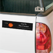 God Is De Schepper Zonne Systeem Bumper Sticker (Op Truck)