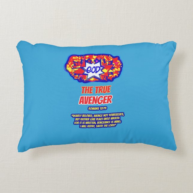 GOD is de ware AVENGER Accent Kussen (Voorkant)