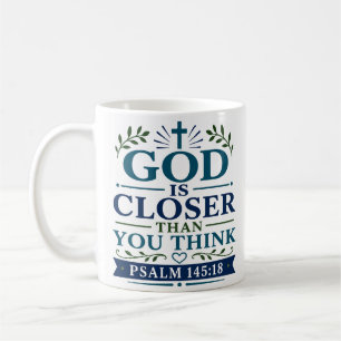 God is dichterbij dan je denkt Inspirerend Geloof Koffiemok