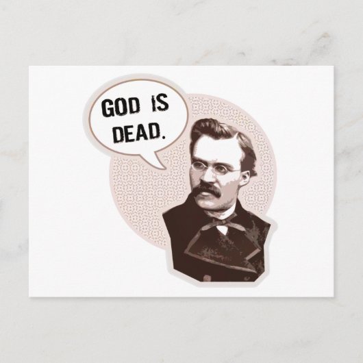 God is dood (Nietzsche) Briefkaart (Voorkant)