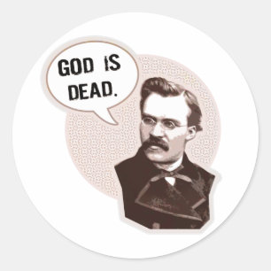 God is dood (Nietzsche) Ronde Sticker
