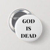 God is dood ronde button 5,7 cm (Voorkant /achterkant)