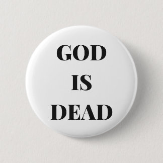 God is dood ronde button 5,7 cm