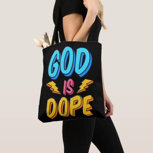 God Is Dope Funny Christian Faith Religious Believ Draagtas (Dichtbij)