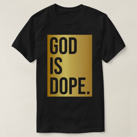 God is Dope Gold VNeck T-shirt (Design voorkant)