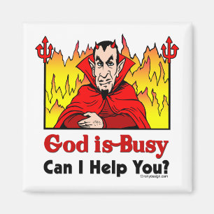 God is druk, kan ik je helpen? Magnet Magneet
