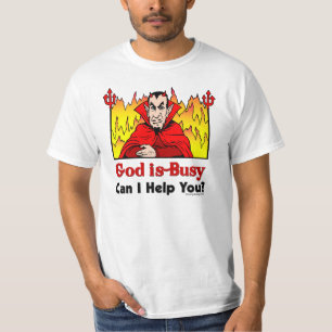 God is druk, kan ik je helpen? t-shirt