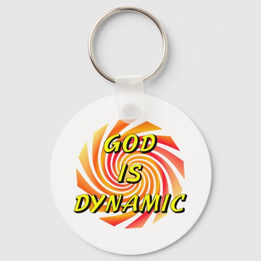 God is Dynamisch Christelijk Sleutelhanger (Voorkant)