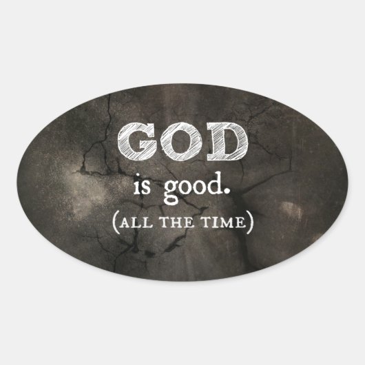 God is een goed Christelijk geschenk Ovale Sticker (Voorkant)