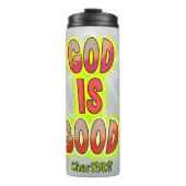 God is een goede hemelse boodschap thermosbeker (Voorkant)
