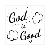 God is een goede rubberzegel 	rubberstempel (Afrduk)