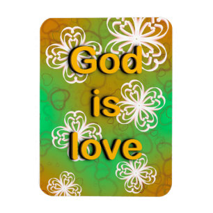God is een liefdesboek magneet