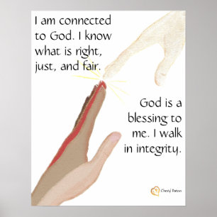 God is een zegen. Ik loop in Integrity Posters