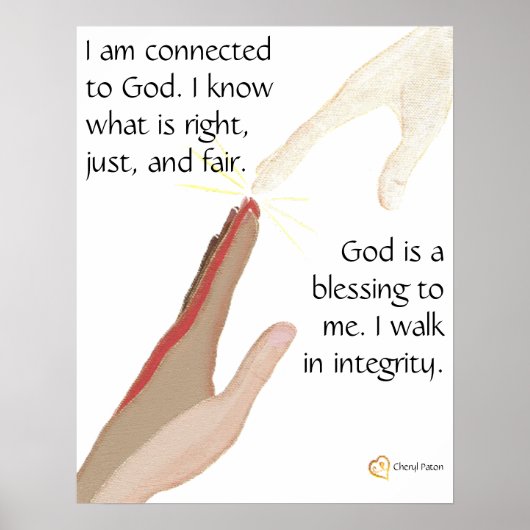 God is een zegen. Ik loop in Integrity Posters (Voorkant)