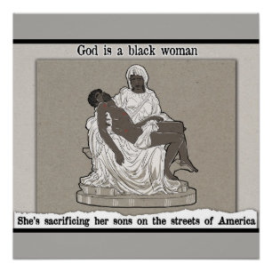 God is een zwarte vrouw perfect poster