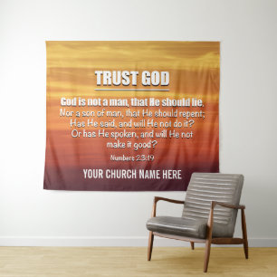 GOD IS GEEN MAN Trust God Church Wandkleed