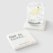 God is gelogen stenen onderzetter (Zijkant)