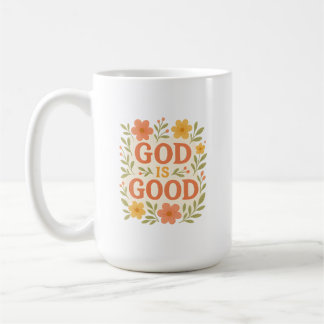 God Is Goed Bloemig Christelijk Gezegde Over Het G Koffiemok