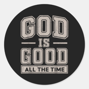 God is goed de hele tijd Christelijke paasvrouwen Ronde Sticker
