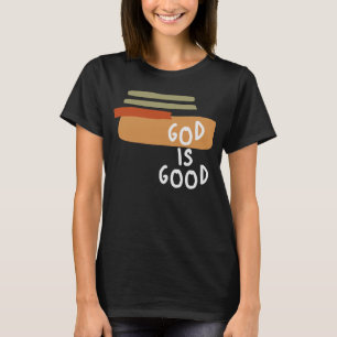 God is goed, eenvoudig en krachtig Christelijk cit T-shirt