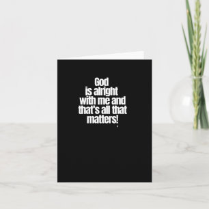 God is goed met mij en dat is alles! stic kaart