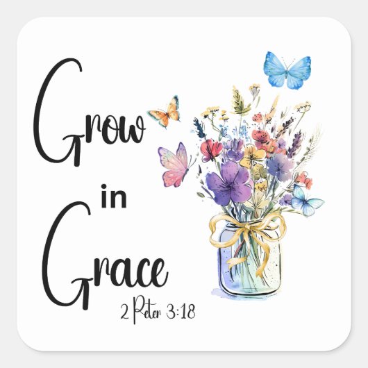 God is goed vierkante sticker (Voorkant)