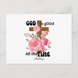 God is good all the time Christian saying  Briefkaart