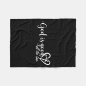 God Is Good All The Time Cross And Heart Christian Fleece Deken (Voorkant (Horizontaal))