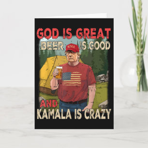 God Is Groot Bier Is Goed Kamala Is Grappig Komisc Kaart