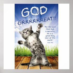 GOD IS GROOT! - Christelijke Posters voor kinderen