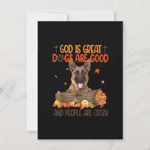 God is Groot Hond is Goed Duitse Herdershond Val T Kaart
