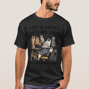 God Is Groot Katten Zijn Goed Mensen Kraken T-shirt