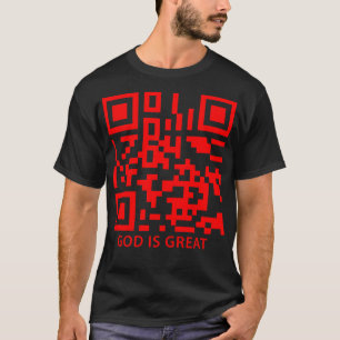 God is Grote Rode Qr Code T-shirt