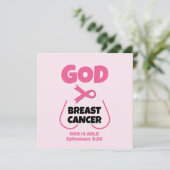 GOD IS GROTER DAN BORSTKANKER Gebed Kaart (Staand voorkant)