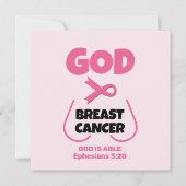 GOD IS GROTER DAN BORSTKANKER Gebed Kaart (Voorkant)
