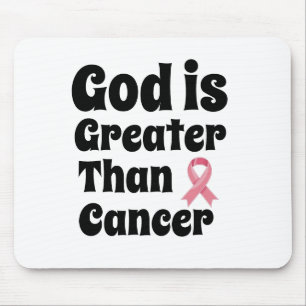 God is groter dan kanker - Inspirerend geloof Muismat