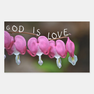 God is het liefdeshart rechthoekige sticker