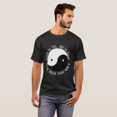 God is het Yin-yang-donkerhemd T-shirt (Voorkant volledig)
