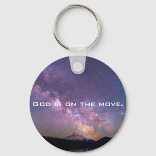 God is in beweging Sleutelhanger