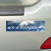 God is in controle bumpersticker (Op auto)
