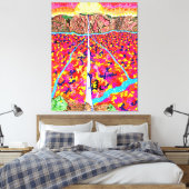 God is in de details #10 canvas afdruk (Insitu (Slaapkamer))