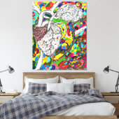 God is in de details #12 canvas afdruk (Insitu (Slaapkamer))